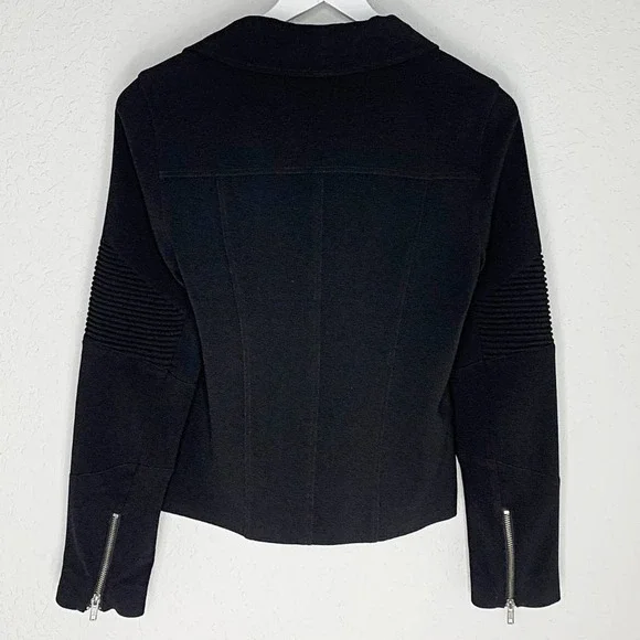 Trouvé Asymmetrical Zip Moto Jacket in Black - Picture 4 of 7